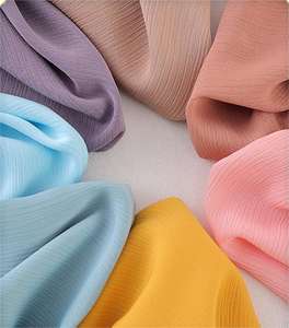 사우디 아라비아 두바이 시장에서 숙녀 Abaya에 대 한 공식 블랙 Nida 줌 100% 폴리에스터 새틴 크레이프 원단 - Product Image 2