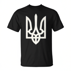 T-shirt Trident ukrainien, hommage au président Volodymyr Zelensky, produit promotionnel haut de gamme - Product Image 2