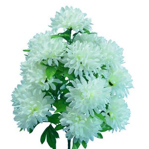 ช่อดอกไม้ดอกเบญจมาศจำลอง18ดอกสำหรับพิธีช่อดอกไม้วันตาย - Product Image 3