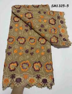 Nouveau style de tissu en dentelle africaine, voile <span class=keywords><strong>suisse</strong></span> 100 % coton, dentelle <span class=keywords><strong>suisse</strong></span> en voile en <span class=keywords><strong>Suisse</strong></span> 2026, matière pour vêtements en dentelle sèche - Product Image 3