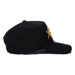 Gorra de Béisbol Juvenil TCAP Personalizada de 5 Paneles con Bordado Plano en Algodón Negro - Product Image 4