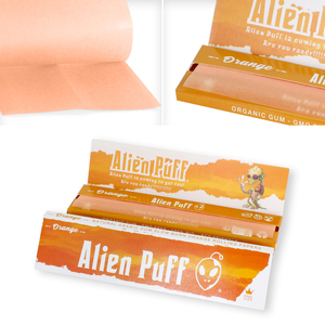 Alien Puff King Size 33 feuilles Papier Orange Gomme Arabique Naturelle OEM Logo Personnalisé - Product Image 1