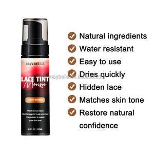 卸売カスタムロゴレースティントヘアムースクロージャーフロントレースムースティントナチュラルルッキングティントムースレースウィッグ - Product Image 2