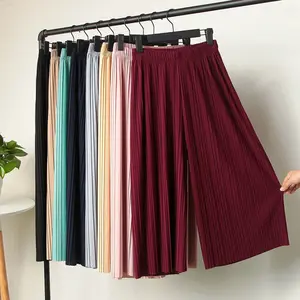 Chiffon Wide-Leg Pants Women Spring Summer Drape High-Waisted Split Trousers  Loose Double-Layer Thin Pants : : Clothing, Shoes & Accessories