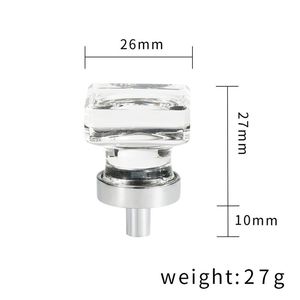 Ánh sáng sang trọng bạc Chrome kẽm rõ ràng Tinh thể thủy tinh xử lý núm tinh thể Tủ cửa núm kéo - Product Image 4