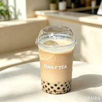 Grosir Pabrik Gelas PET Sekali Pakai 22oz 600ml, Gelas Plastik Transparan untuk Minuman Dingin, Cetak Logo Kustom untuk Kafe dan Toko Minuman