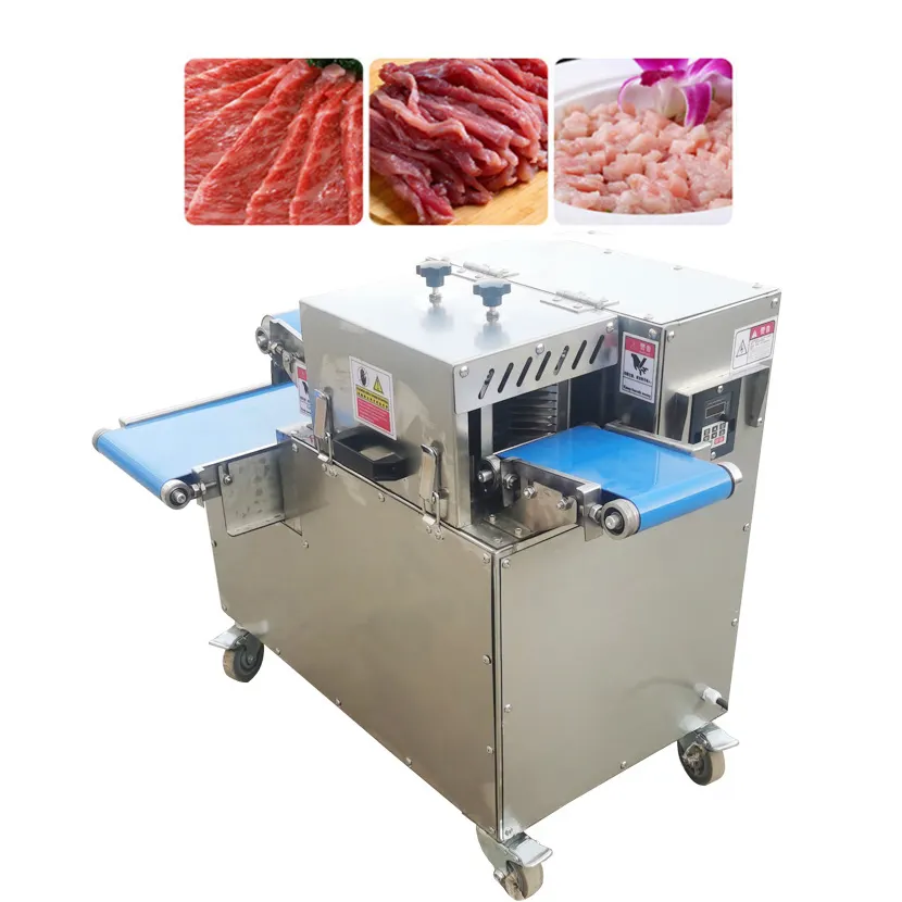 Verschillende Stijlen Mes Roestvrij Elektrisch Vlees Snijden Bevroren Vlees In Blokjes Gesneden Snijmachine Kippenborst Rundvlees Snijmachine