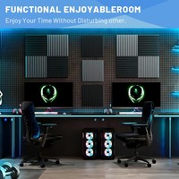 Panneaux acoustiques haute densité, vente en gros d'usine, panneaux muraux acoustiques insonorisants pour salle de podcast professionnelle, service OEM