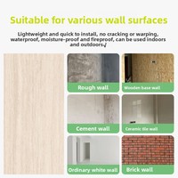 Panneau de placage en pierre artificielle imitation grotte naturelle 2400x3000mm, flexible, pour revêtement mural extérieur des hôtels, bâtiments commerciaux et villas