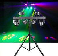 Lumière de scène de fête DJ portable pour mariage 4 en 1 avec tête mobile, faisceau, barre LED, lumière stroboscopique papillon, bande lumineuse
