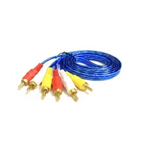 Cable rca para audio de coche, Cable AV de 1,8 M a 3 RCA para TV, Ordenador de plomo rac