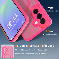 Coque de téléphone magnétique en stock avec protection d'objectif, en TPU+PC, antichoc pour Galaxy A37 36 55 56, finition mate
