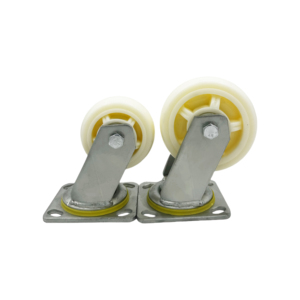 Troli Dorong Roda Putar Industri Nylon Super Heavy Duty 4-8 Inch dengan Rem Putih Garansi 6 Bulan - Product Image 5