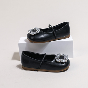 Primavera 2024, zapatos <span class=keywords><strong>de</strong></span> <span class=keywords><strong>Ballet</strong></span> con temperamento francés para niñas, nuevas sandalias planas pequeñas <span class=keywords><strong>de</strong></span> <span class=keywords><strong>cuero</strong></span> sin cordones, zapatos individuales <span class=keywords><strong>de</strong></span> suela blanda con diamantes <span class=keywords><strong>de</strong></span> imitación - Product Image 4