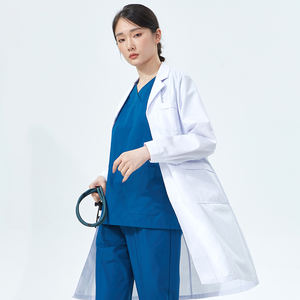 เสื้อโค้ทสีขาวสำหรับห้องผ่าตัดแพทย์เสื้อคลุมห้องแล็บสำหรับนักเรียนโรงพยาบาลสัตว์เลี้ยงเสื้อโค้ทสำหรับเด็กเสื้อโค้ทสำหรับห้องปฏิบัติการของผู้ชาย - Product Image 4