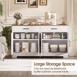 ארון מזנון מודרני עם מחסן, שולחן מזנון מטבח משק בית עם דלתות ומגירות, לחדר אוכל - Product Image 6