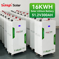 Batterie solaire au lithium Lifepo4, différentes puissances, vente en gros d'usine, 3kwh, 5kwh, 10kwh, 15kwh, 16kwh, batterie de stockage d'énergie solaire