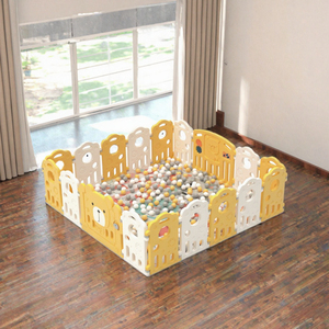 Parc de jeu pliable moderne et personnalisé pour enfants, idéal pour l'hôtellerie, en plastique, clôture sans tapis - Product Image 3