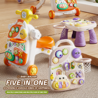 MILI Trotteur multifonction 4-en-1 pour bébé et tout-petit, trotteur musical, poussette, jouet avec roues