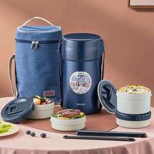 4 Laag 2.3l Roestvrijstalen Thermos Geïsoleerde Bento Tiffin Lunchbox Voedselfles Voor Warm Eten - Product Image 3