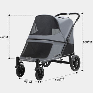 नई शैली डिजाइन लक्जरी पालतू स्टूलर बड़े जानवरों के लिए कुत्ते स्टालर - Product Image 2