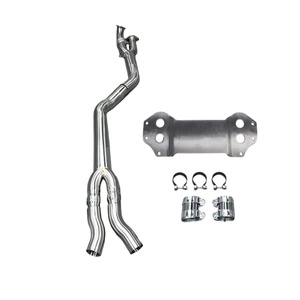 ท่อไอเสียกลางเดี่ยวขนาด 4.5 นิ้ว ทำจากสแตนเลส SS304 สำหรับ BMW G8X M3 M4 G80 S58 พร้อมแผ่นยึดด้านหลัง - Product Image 1