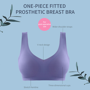 <span class=keywords><strong>Soutien</strong></span>-<span class=keywords><strong>gorge</strong></span> post-mastectomie respirant pour femmes avec poche pour prothèse mammaire, conception sans armatures, OEM/ODM - Product Image 3