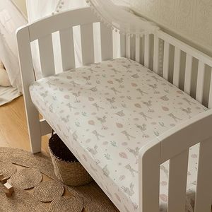 100% ensemble de draps de berceau en bambou biologique literie de bébé écologique couette matelassée tissée refroidissement doux - Product Image 5