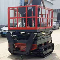 Platform Kerja ATV Derek Gunting Hidrolik Diesel Mobile Pengangkat Beban Bertenaga Sendiri untuk Medan Berat 4-18m