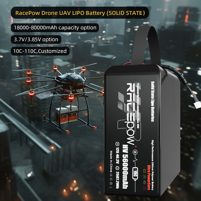 Top Selling 54000mAh 66000mAh 72000mAh Solid State Lithium Battery 6S 12S 18S 24S QS8-S Plug Drone Battery for Delivery/Mapping