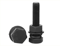 Vis à tête hexagonale haute résistance KH OEM 10.9/12.9 en acier au carbone ANSI ASME DIN SAE DIN933/DIN931 ISO, finition brute, oxyde noir