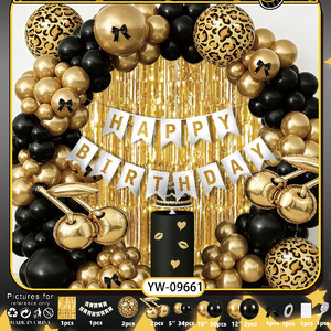 Kit de arco de globos con estampado de leopardo para cumpleaños, guirnalda de globos para decoración de pared, 72 piezas, mezcla de globos de látex y metalizados, con descuento por volumen - Product Image 1