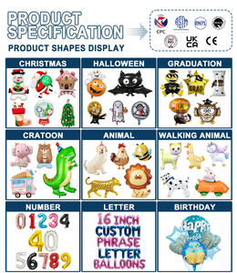 Palloncini in lamina <span class=keywords><strong>a</strong></span> forma di animali dei cartoni animati della serie Matte, vari modelli, <span class=keywords><strong>a</strong></span> forma di orsetto, unicorno, per decorazioni di compleanno - Product Image 4