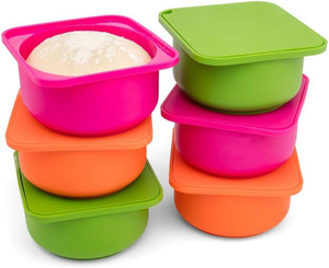 Juego de 6 Recipientes de Silicona para Fermentar Masa de Pizza con Tapas, Accesorios para Hacer Pizza, NUEVO 2025 - Product Image 3
