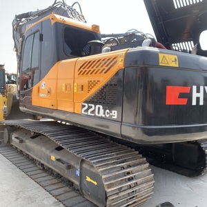 Used Hyundai 22 Ton Crawler Excavator R220-9S with Motor 1m Bucket 129KW Power Ready to ship high quality second hand for sale - Product Image 1