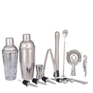 Cocktail Shaker Set New Fashion Drink With Stand Glass High Quality Wholesale Top Selling Barware Set Shaker Cocktail Automatic