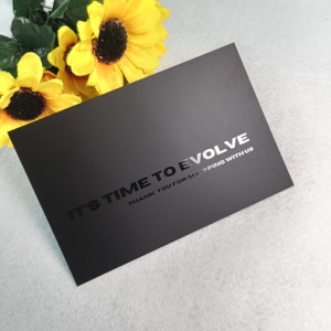 Biglietti di ringraziamento personalizzati con Logo 300gsm in <span class=keywords><strong>carta</strong></span> stampata regalo con <span class=keywords><strong>carta</strong></span> di auguri personalizzata - Product Image 2