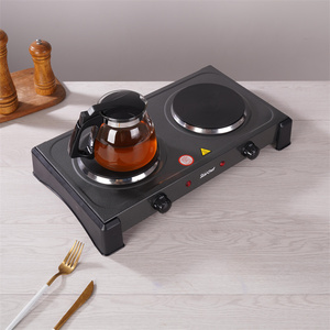 <span class=keywords><strong>Plaque</strong></span> chauffante double électrique portable haute puissance 2000W avec voyant lumineux pour comptoir - Product Image 2