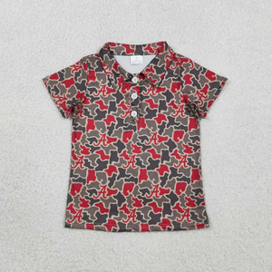 Camisetas Polo de Manga Corta con Botones y Estampado de Camuflaje del Sur para Bebés Niños - Product Image 4