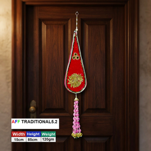 Latkan artificiel traditionnel en pastel rouge en forme de goutte d'eau - Product Image 2