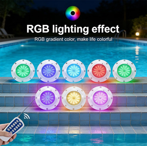 ไฟสระว่ายน้ำ LED กันน้ำมาตรฐาน EU IP68 สีขาวและสีน้ำเงิน ตัวโคมทำจาก ABS และ PC พร้อมของตกแต่งหลากสีสันสำหรับสระว่ายน้ำและภูมิทัศน์ - Product Image 3