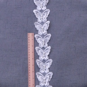 Pita Organza Bunga Kupu-kupu yang Dapat Dicuci, Renda Rajut untuk Pernikahan, Bordir DIY, Patchwork Buatan Tangan, Perlengkapan Jahit, Kerajinan - Product Image 2