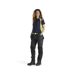 BLAKLADER - 340210308833XL Camiseta mujer Azul marino/Amarillo hi-vis-EAN 7330509742334 CAMISETAS Y POLOS DE TRABAJO - Product Image 3