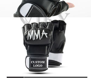 Guantes de MMA Personalizados OEM, Guantes de Piel de Alta Calidad, Guantes de Sparring, Guantes de MMA para Combate, Guantes de Medio Dedo - Product Image 2