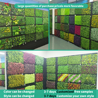 Honghua usine extérieure artificielle haie herbe panneau mural décoration faux lierre fougère feuilles buis haie plante de qualité supérieure
