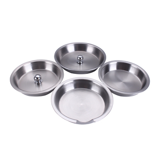 Hot Sale Classic Stainless Steel Cigar Ashtray Round Ash Slot Ash Tray Mini Metal Ashtray
