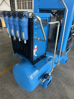 Professionnel 4kw 5.5Hp industriel tout en un Mini compresseur d'air à vis de type mobile avec roues pour une utilisation en peinture