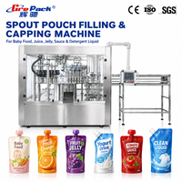 Machine de remplissage et de bouchage de sachets à bec verseur pour détergent liquide automobile, aliments pour bébés, boissons, emballage multi-usage