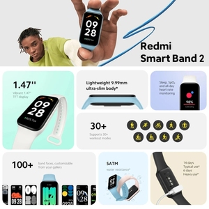 Originale <span class=keywords><strong>Xiaomi</strong></span> Redmi Smart Wristband 2 Tracker braccialetto Fitness 1.47 pollici colore frequenza cardiaca <span class=keywords><strong>Xiaomi</strong></span> Smart Watch Band - Product Image 4