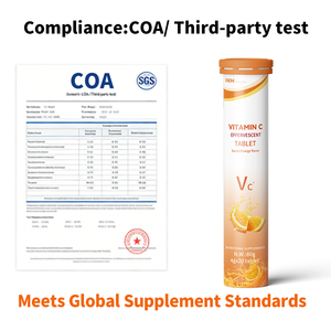 Wholesale OEM Low MOQ Vitamin C Effervescent <b>Tablets</b> Skin Whitening For Amazon FBA Sellers Compliance COA Third Party Test - Product Image 5